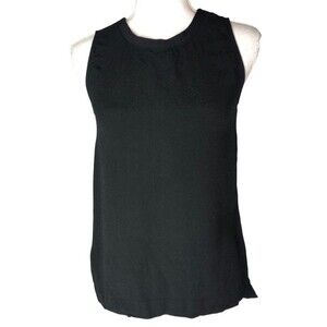 Madewell Black High-Low Sleeveless Tunic Blouse